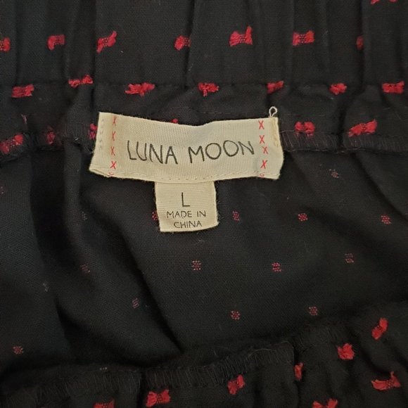 Luna Moon Boho Navy Midi Skirt - Picture 4 of 5